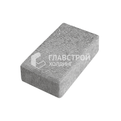 Тротуарная плитка Брусчатка, серо-белая на камне, 10 см